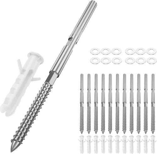 Miniatura 9 de Soportes de soporte ocultos para estante flotante (6 piezas) y accesorios de acero para la instalación, con guía de taladro, soportes ocultos
