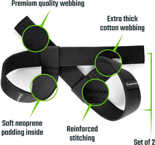 Miniatura 8 de Gradient Fitness Correas de levantamiento Correas de muñeca para levantamiento de pesas, correas de levantamiento de pesas, correas