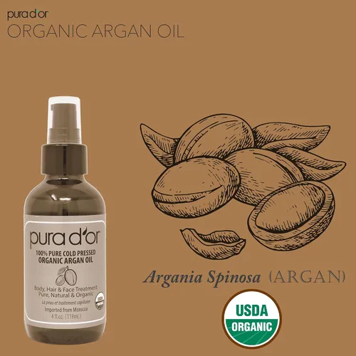 Miniatura 7 de PURA D'OR Juego de champú y acondicionador para terapia del cuero cabelludo (16 onzas líquidas x 2) + aceite de argán orgánico de 4 onzas