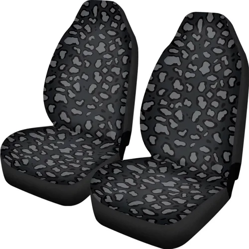 Miniatura 12 de UNICEU Juego de 2 fundas de cojín para asiento de automóvil, diseño de calavera gótica negra, lavable, accesorios interiores antideslizantes