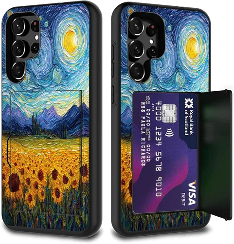 Miniatura 89 de Funda híbrida de doble capa con función atril para Samsung Galaxy A16 5G de 6.9 pulgadas, diseño de vaca con bandera estadounidense