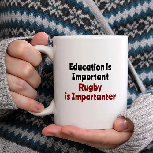 Miniatura 2 de Taza de café Rugby is Importanter – Divertido regalo deportivo de equipo de jugadores, taza de cerámica, regalo de Navidad/cumpleaños