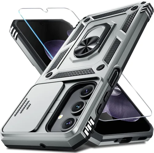 Miniatura 44 de Janmitta Compatible con Galaxy A15 5G Funda con Cubierta Deslizante Integrada para Lente de Cámara + Protector de Pantalla + Soporte de Anillo
