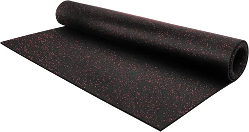Rollo de piso de goma resistente de 1/4" de espesor de Floor Inc | Tapetes de piso de goma reciclada flexibles para gimnasio en casa | Tapete de