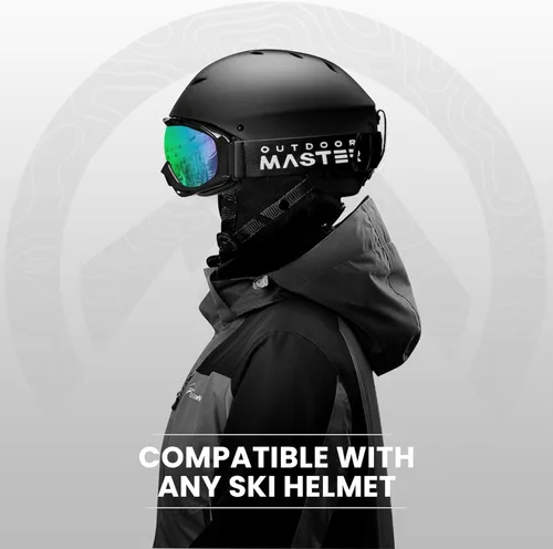 Miniatura 3 de OutdoorMaster OTG Gafas de esquí – Gafas sobre lentes para esquí y snowboard para hombres, mujeres y jóvenes – 100% de protección UV VLT 18%