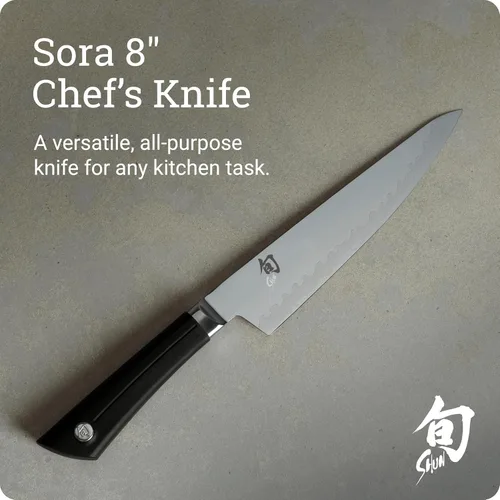 Miniatura 2 de Shun Sora - Cuchillo para pelar, Chef, 8 pulgadas, Negro