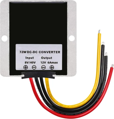 Miniatura 4 de Convertidor DC 8V-40V a 12V 6A 72W, Convertidor Regulador de Voltaje de Paso Abajo y Paso Arriba, Adaptador de Voltaje Potencia Aumentador, Reductor
