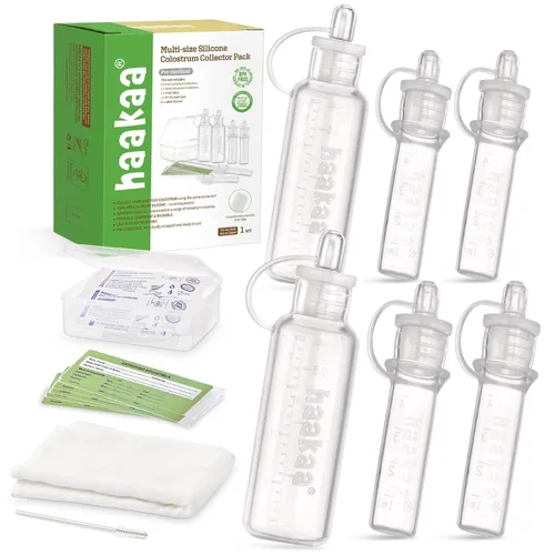 Miniatura 12 de haakaa Kit colector de calostro jeringas de calostro para leche materna para recolectar, alimentar y almacenar, listas para usar