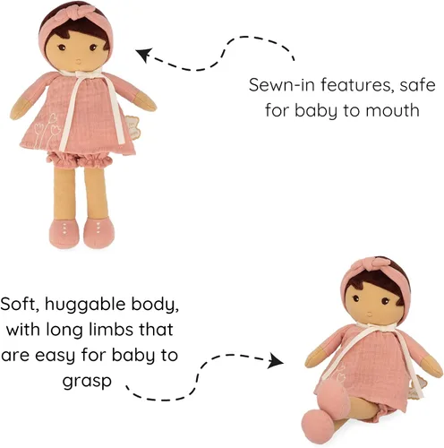 Miniatura 3 de Kaloo - Tendresse - Mi primera muñeca de tela Amadine (grande) - Abrazarse con juguetes de peluche - Forever Friend para niños - Fomenta el juego