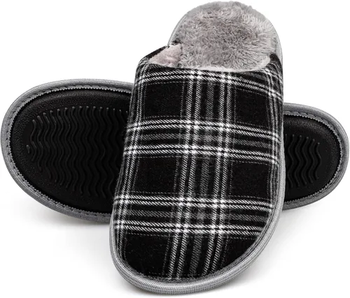 Miniatura 2 de riemot Women's Men's Furry Warm Slippers, Memory Foam Slippers Comfortable Closed Toe House Slippers Shoes Anti Slip Bedroom Sandals Lightweight