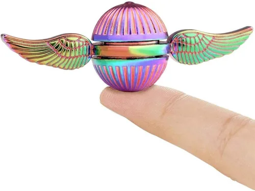 Miniatura 8 de Umnodobn Fidget Spinner Dorado Orbe Mágico Juguetes para la Ansiedad Alivio del Estrés Reductor Giro Fidgets Rodamiento de Mano Tri Spinner Spinners