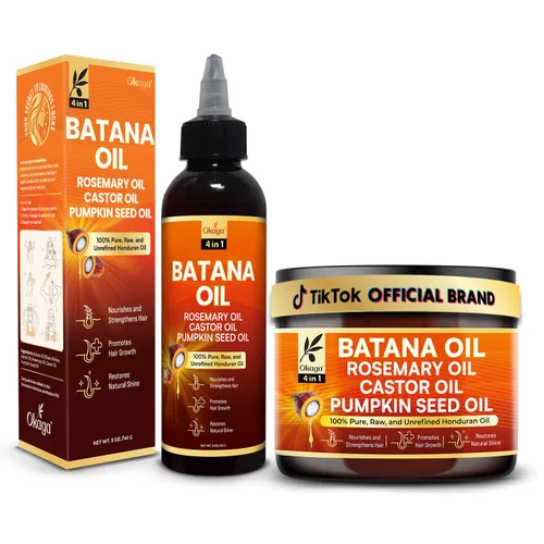 Aceite de batana y crema para el crecimiento del cabello, aceites de semillas de romero, ricino y calabaza, puro y sin refinar, nutre, revive el