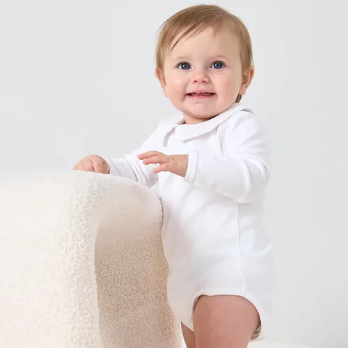 Miniatura 24 de pureborn Mameluco de algodón súper suave para bebés niños y niñas de 0 a 24 meses