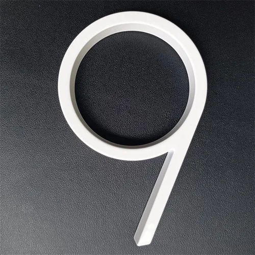 Miniatura 21 de Placa flotante 3D para casa, números de 5 pulgadas, color blanco, moderna, dirección, dirección del hogar, aleación de zinc, montaje con tornillo