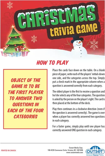 Miniatura 4 de Juego de trivia de Navidad: un Ho-Ho perfecto contiene más de 200 cartas, gran juego de fiesta para edades de 12 años en adelante juegos de cartas