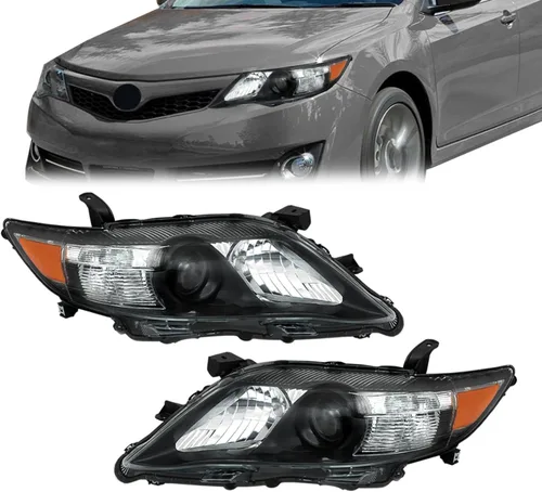 Silscvtt Faros Delanteros Lámparas de Cabeza Frontales de Repuesto para Toyota Camry SE 2010-2011 Faros Proyectores Par Lado Izquierdo y Derecho