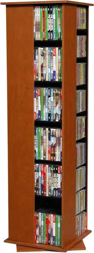 Miniatura 4 de Venture Horizon - torre giratoria para CDs, DVDs, Blu-ray, Disney, VHS, negra, 600 lugares, Madera, Negro
