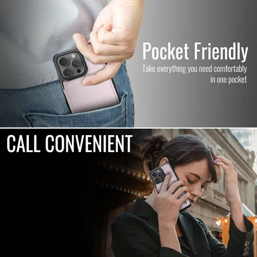 Miniatura 7 de Vinich Funda tipo cartera para iPhone 11 con tarjetero, bloqueo RFID, ranuras de crédito, función atril, a prueba de golpes, para iPhone 11 de 6.1