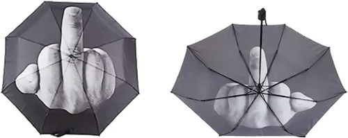Miniatura 4 de YINGHUA Paraguas de lluvia vertical para hombre y mujer, diseño divertido, paraguas plegable con diseño soleado y lluvia, paraguas de personalidad