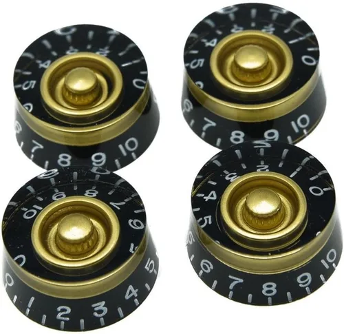Miniatura 4 de KAISH Juego de 4 perillas de control de velocidad de guitarra de color ámbar, compatible con guitarra LP