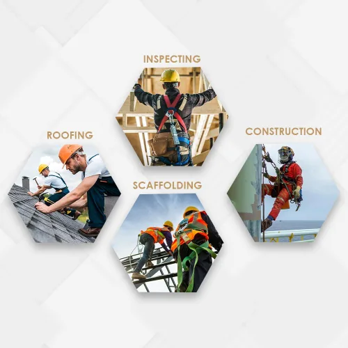 Miniatura 42 de Kit de arnés de protección contra caídas cómodo AFP Demon – Arnés de seguridad de cuerpo completo OSHA/ANSI PPE para trabajo de construcción