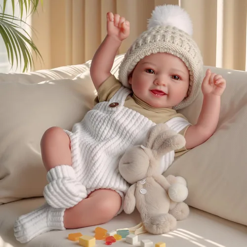 Miniatura 5 de BABESIDE Muñecas realistas de bebé recién nacidas, 17 pulgadas, hermosas muñecas de bebé recién nacidas, cuerpo suave, con caja de regalo para niños