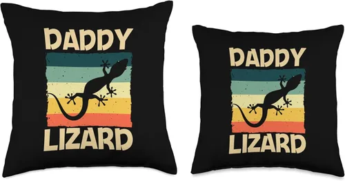 Miniatura 3 de Cool Lizard For Men Dad Reptile Lover Crested Gecko Iguana Throw Pillow