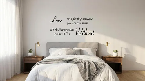 Miniatura 6 de Calcomanía de pared negra de 22 x 10 pulgadas, diseño de amor sin cita