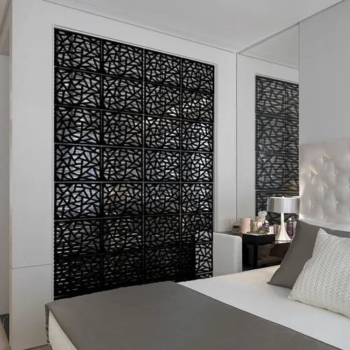 Kernorv Divisor de habitación colgante hecho de PVC ecológico, 12 piezas de paneles de pantalla para decorar dormitorio, comedor, estudio y sala de