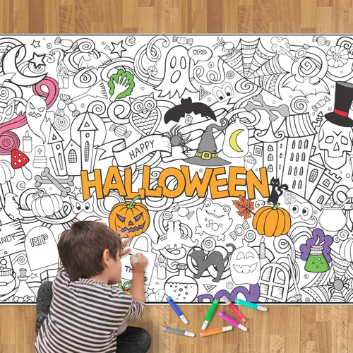 Póster gigante para colorear – Hojas para colorear jumbo de primera calidad para niños y adultos con páginas gruesas resistentes a la suciedad, uso