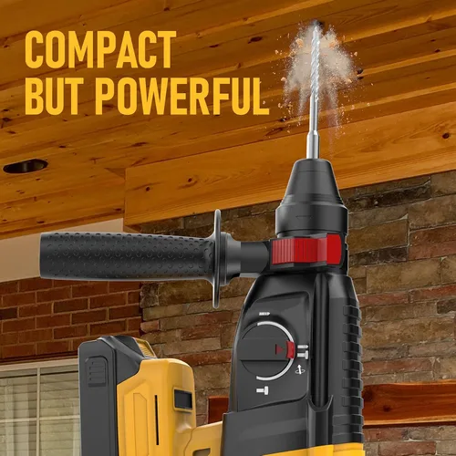 Miniatura 5 de SDS - Martillo giratorio inalámbrico compatible con batería Dewalt de 20 V, sin escobillas, taladro giratorio SDS para hormigón, mampostería