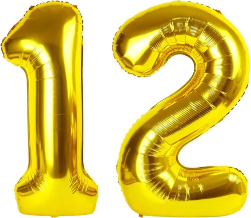 Miniatura 442 de Globo de cumpleaños número 4 dorado de 40 pulgadas, globos gigantes del número cuatro 14 24 34 40 44 2024, globos grandes de lámina de mylar para Oro