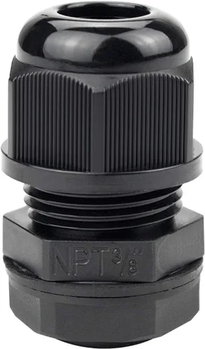 Miniatura 7 de Surtido de prensaestopas de nailon IP68, impermeable, con certificación UL y compatible con RoHS, 20 piezas, alivio de tensión de cable de 1/4 Negro