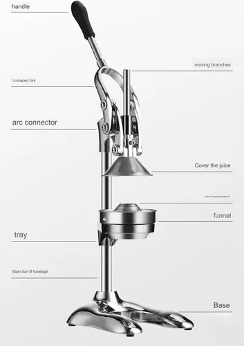 Miniatura 3 de Exprimidor de naranja de hierro fundido de cocina, exprimidor manual de cítricos, exprimidor manual grande, adecuado para naranja, limón, lima, jugo