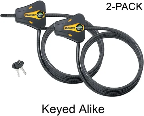 Miniatura 2 de Master Lock - Cerraduras de cable ajustables Python con 4 llaves, modelo # 8419KA-2