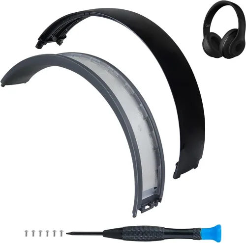 SOPROM Funda de reemplazo de diadema de goma para auriculares Beats Studio 2 y Studio 3 con cable y inalámbricos, accesorios de reparación de