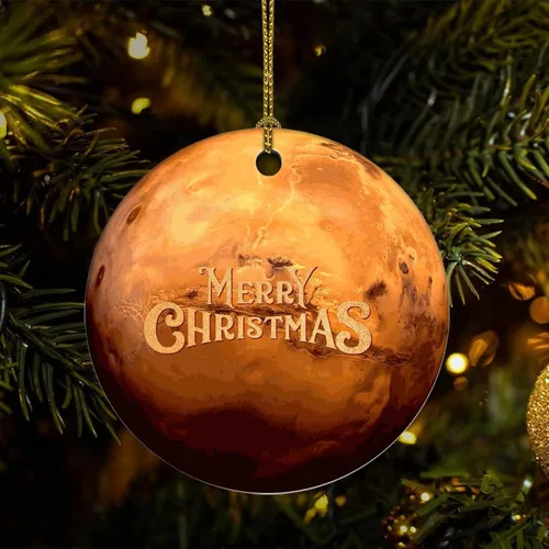 Cheyan Divertido planeta galáctico cósmico adorno de porcelana de Navidad decoraciones para el hogar colgantes de Navidad órbita planetaria árbol de