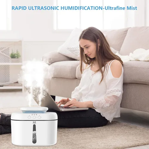 Miniatura 2 de Humidificadores SZO para Dormitorio, Capacidad de 2.5L, Apagado Automático, Fácil de Llenar y Limpiar, Humidificador Ultrasónico de 16 dB Silencioso