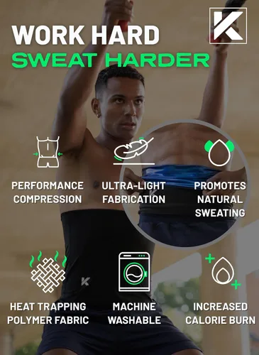 Miniatura 4 de Kewlioo Tónico de cintura que atrapa el calor para hombre, entrenador de cintura para hombres, cómodo y discreto, cinturón térmico para sauna