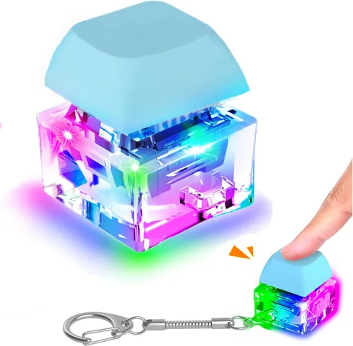 Miniatura 9 de Llavero de Teclado Juguetes Sensoriales Fidget, Clicker Fidget para Alivio del Estrés TDAH Autismo