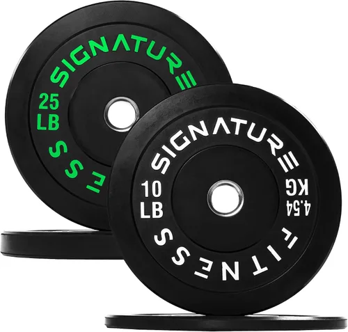 Miniatura 12 de Juego de placas olímpicas de amortiguación Fitvids, placas de peso de 2" para entrenamiento de fuerza y levantamiento de pesas, París o juego