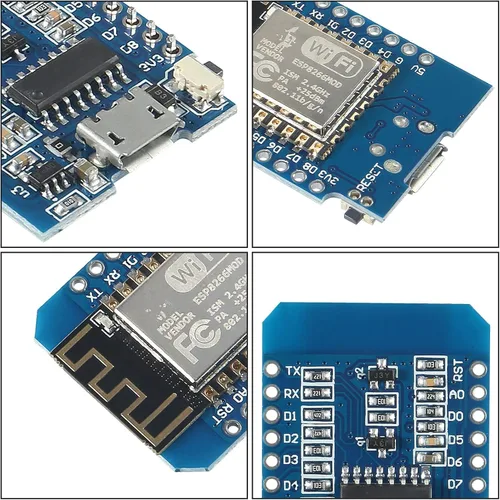 Miniatura 2 de ACEIRMC 5pcs ESP8266 ESP-12 ESP-12F NodeMcu Mini D1 módulo WeMos Lua 4M bytes WLAN WiFi Internet Desarrollo Base en ESP8266 ESP-12F para Arduino