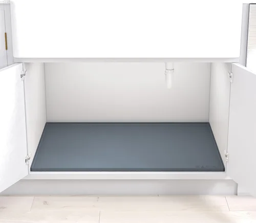 BASIN - Tapete resistente para debajo del fregadero - Tapetes de silicona originales impermeables para debajo del fregadero - Bandeja para debajo