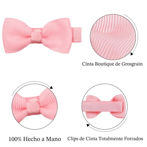 Miniatura 3 de CÉLLOT Pinzas para el pelo para bebés y niñas, 25 unidades, totalmente forradas, lazos para el pelo de 2 pulgadas, pinzas de cocodrilo para bebés