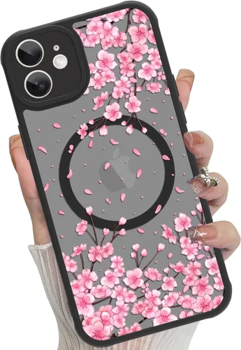 Miniatura 53 de Funda magnética para iPhone 17 Pro [compatible con MagSafe], bonita funda de moda con estampado de leopardo negro, translúcida, mate, parte trasera