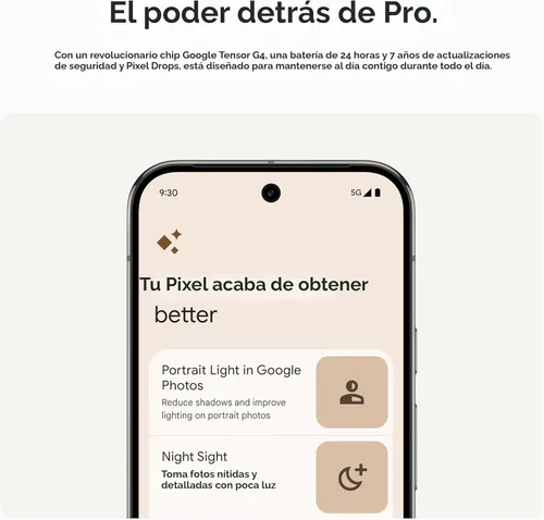Miniatura 8 de Google Pixel 9 Pro XL - Smartphone Android desbloqueado con Gemini, sistema de cámara trasera triple, batería de 24 horas y pantalla Super Actua