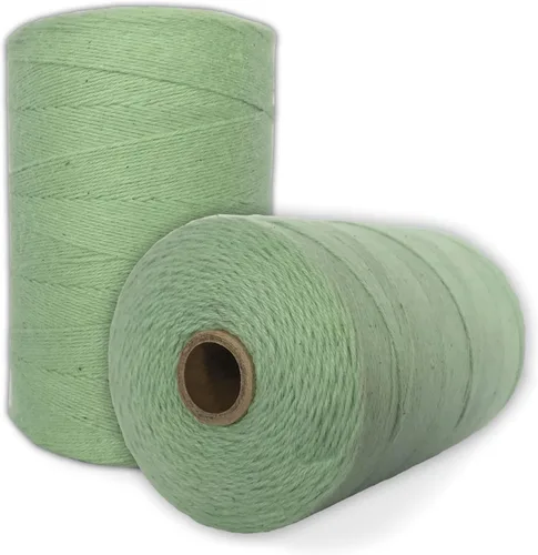 Hilo de urdimbre de telar 100% algodón (verde aguamarina), hilo de urdimbre 8/4 (800 yardas), perfecto para tejer: alfombra, tapiz, alfombra, manta