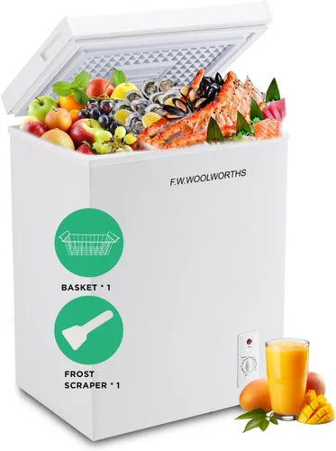 Miniatura 9 de F.W.WOOLWORTHS Congelador de pecho de 3.5 pies cúbicos con cesta extraíble, termostato ajustable 7 para congelador profundo, congelador compacto