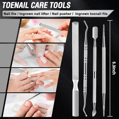 Miniatura 6 de Cortaúñas Podológicos para Personas Mayores con Uñas Gruesas de los Pies, Kit de Herramientas Profesionales de Pedicura, Cortaúñas para Adultos