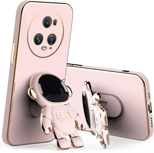 Miniatura 8 de Compatible con Honor Magic 5 Pro Funda con chapado creativo de astronauta de dibujos animados rosa, funda para teléfono Honor Magic 5 Pro, funda